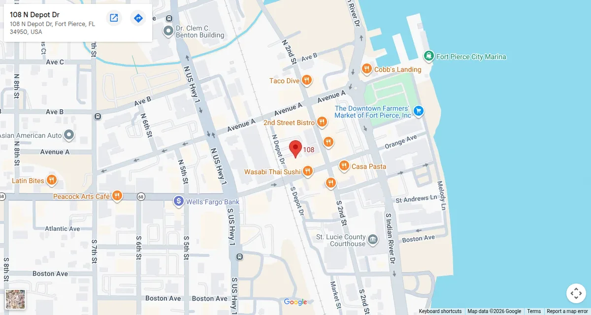 Map of Cocoa Beach, Florida