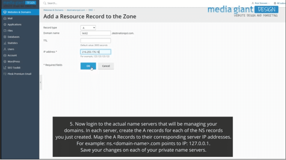 How To Create Private Domain Name Servers_56client