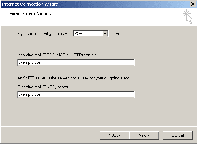 Access from Outlook Express 02