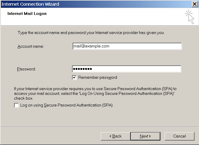 Access from Outlook Express 01