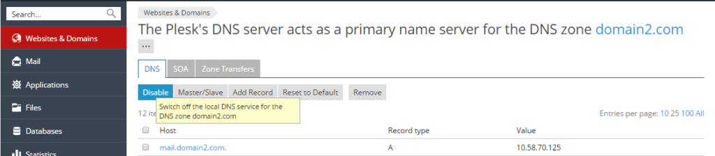 Disabling DNS Services.74900