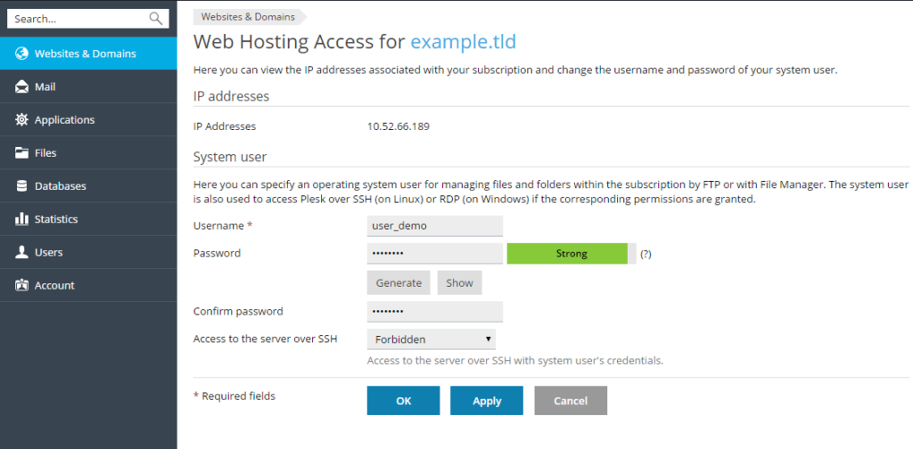 Changing FTP Access Credentials 002