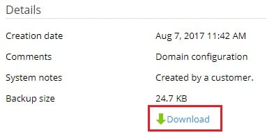 Uploading, Downloading, and Removing Backups